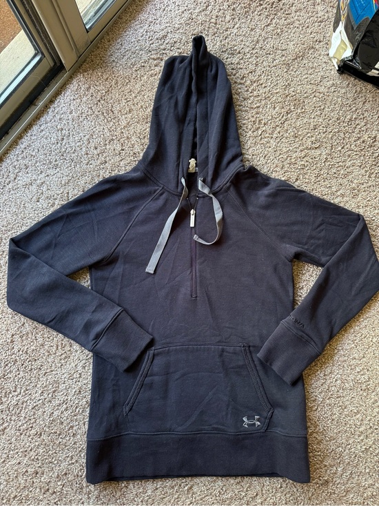 Under Armour Sweaters - Under Armour Black Hooded Half-Zip Pullover